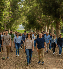 Darenas Eventos Corporativos equipo entrando al bosque